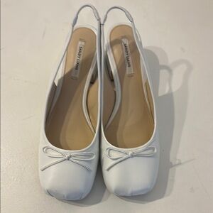 White Sandy Liang Slingback Ballet Flats
